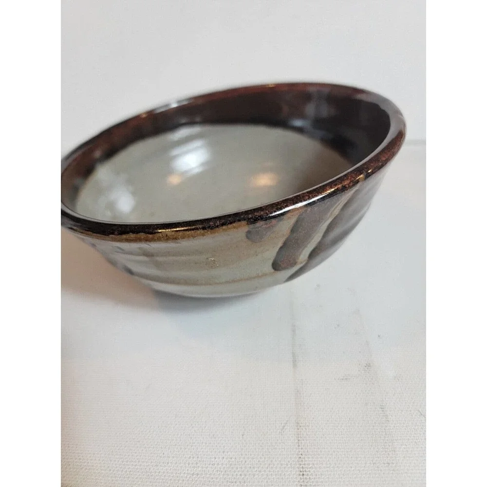 Vintage Ceramic Mixing Bowl Clay Multi Color Earth Tone